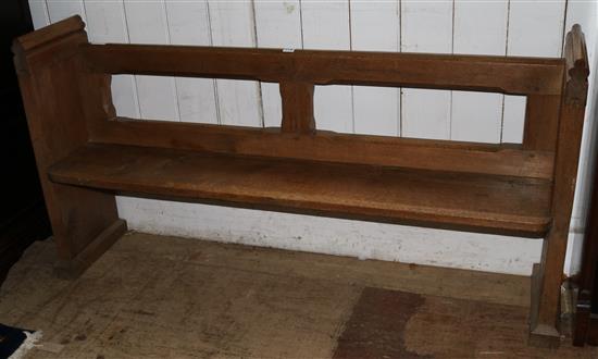 A Victorian pine pew